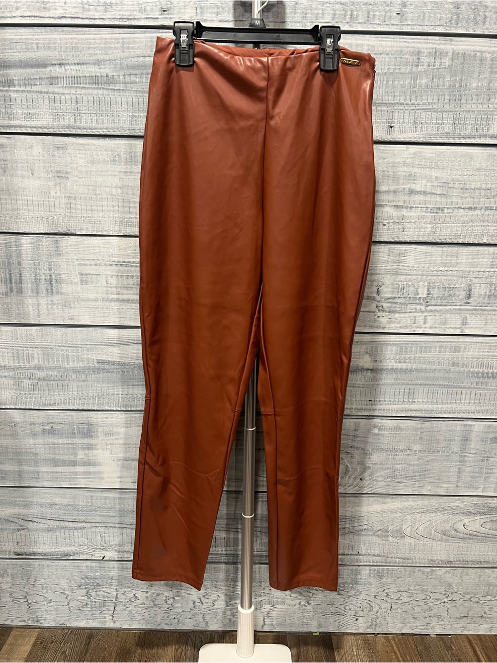 Fabletics Women’s Faux Leather Pants in Rust Brown
